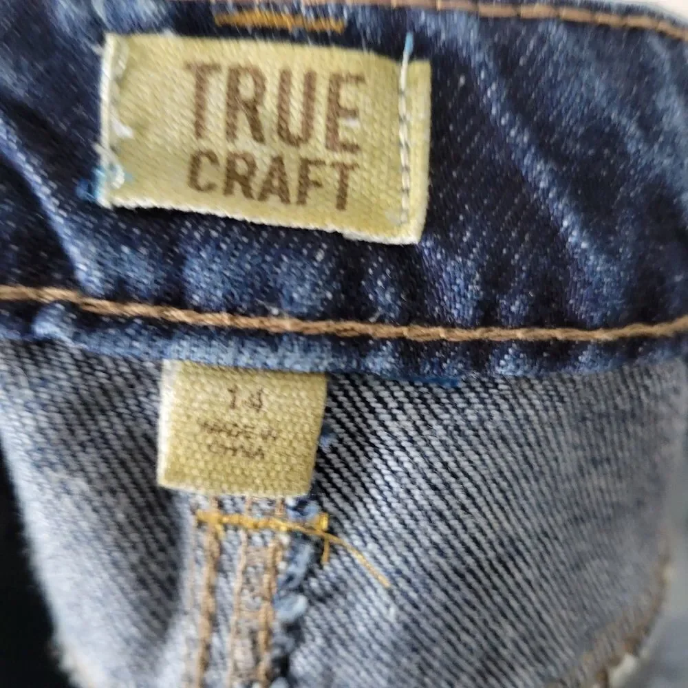 True Craft Frayed Hem Denim Miniskirt 14